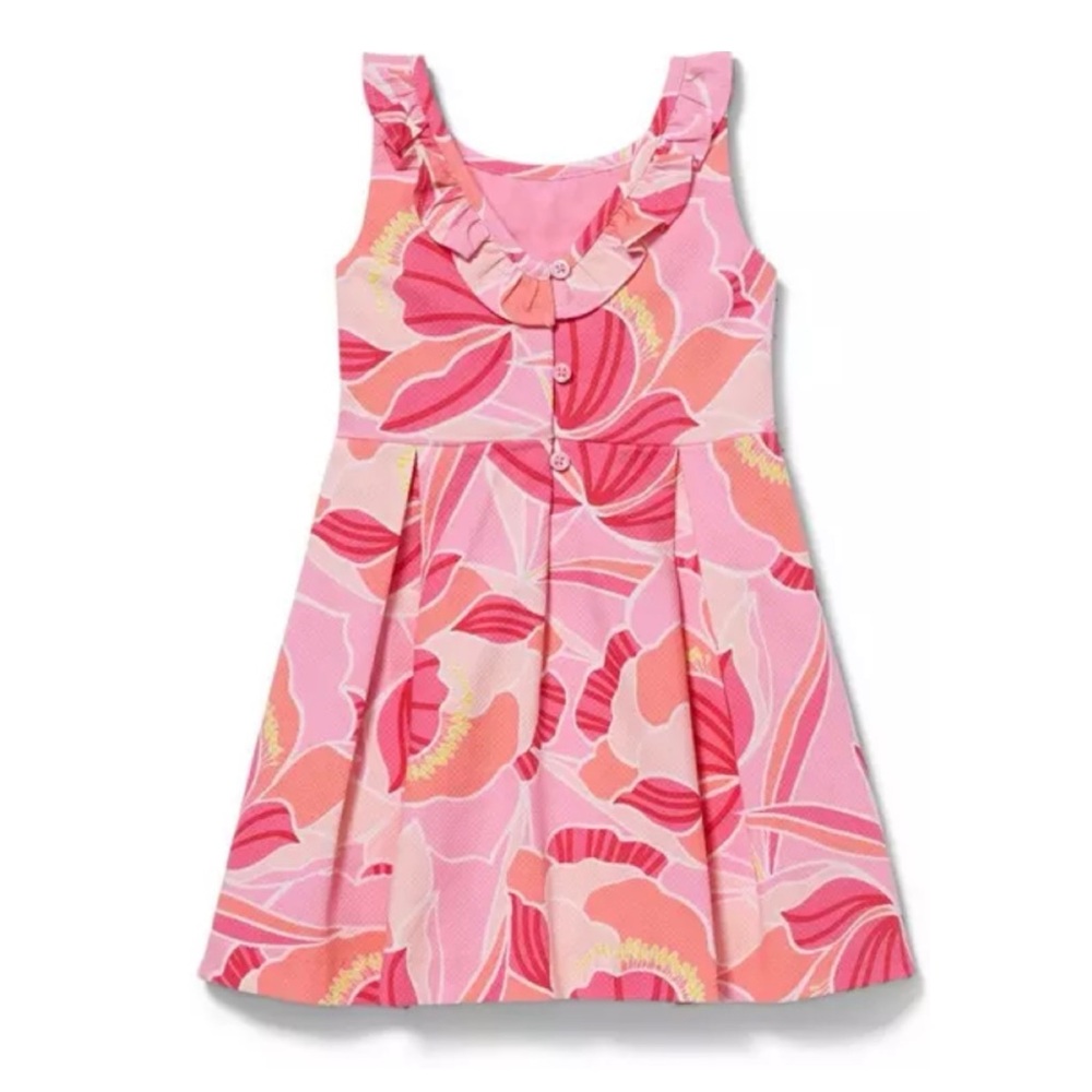 Janie and Jack Peony Print Piqué Dress - Picture 2 of 9